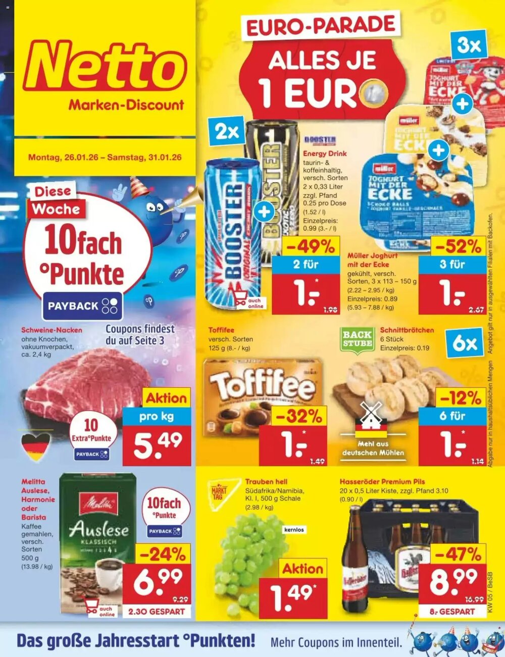 Netto Marken-Discount Prospekt (ab 26.01.2026) zum Blättern - Seite 1