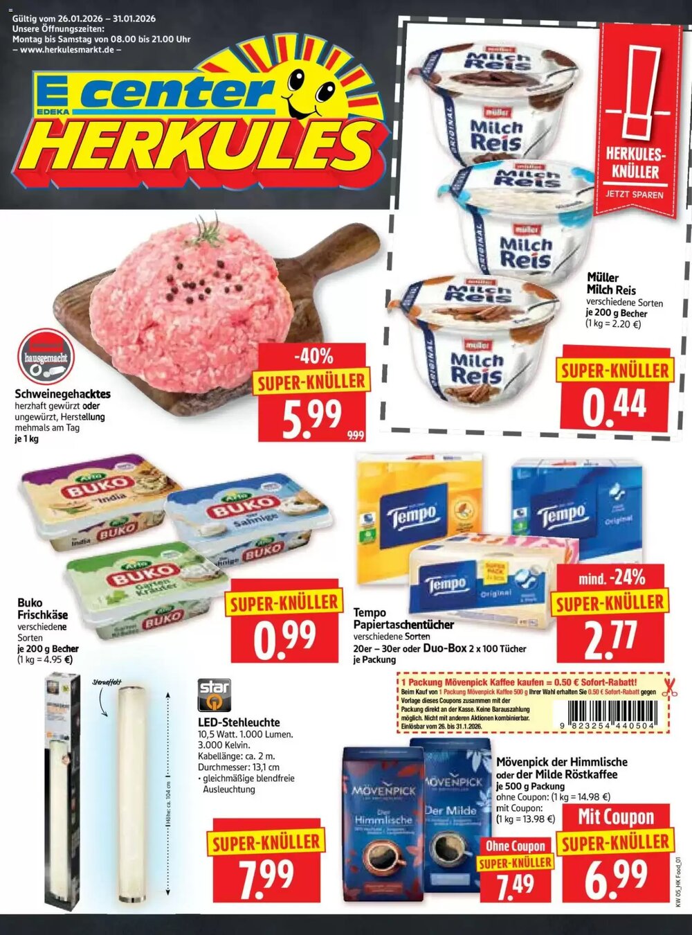 Edeka Herkules Prospekt (ab 26.01.2026) zum Blättern - Seite 1