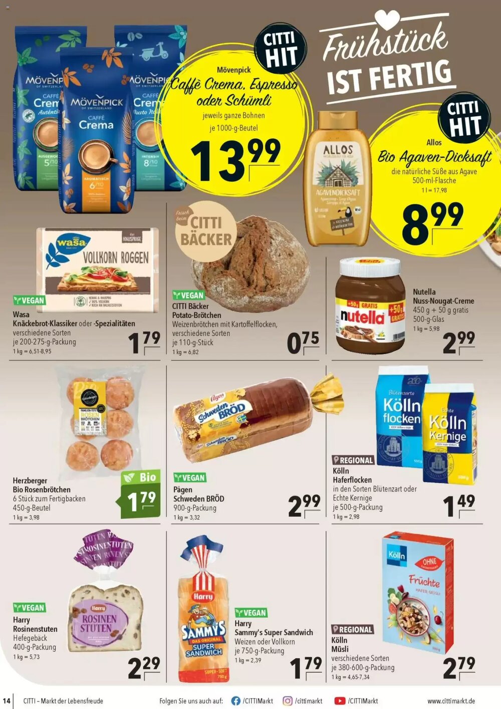 CITTI Markt Prospekt (ab 28.01.2026) zum Blättern - Seite 14