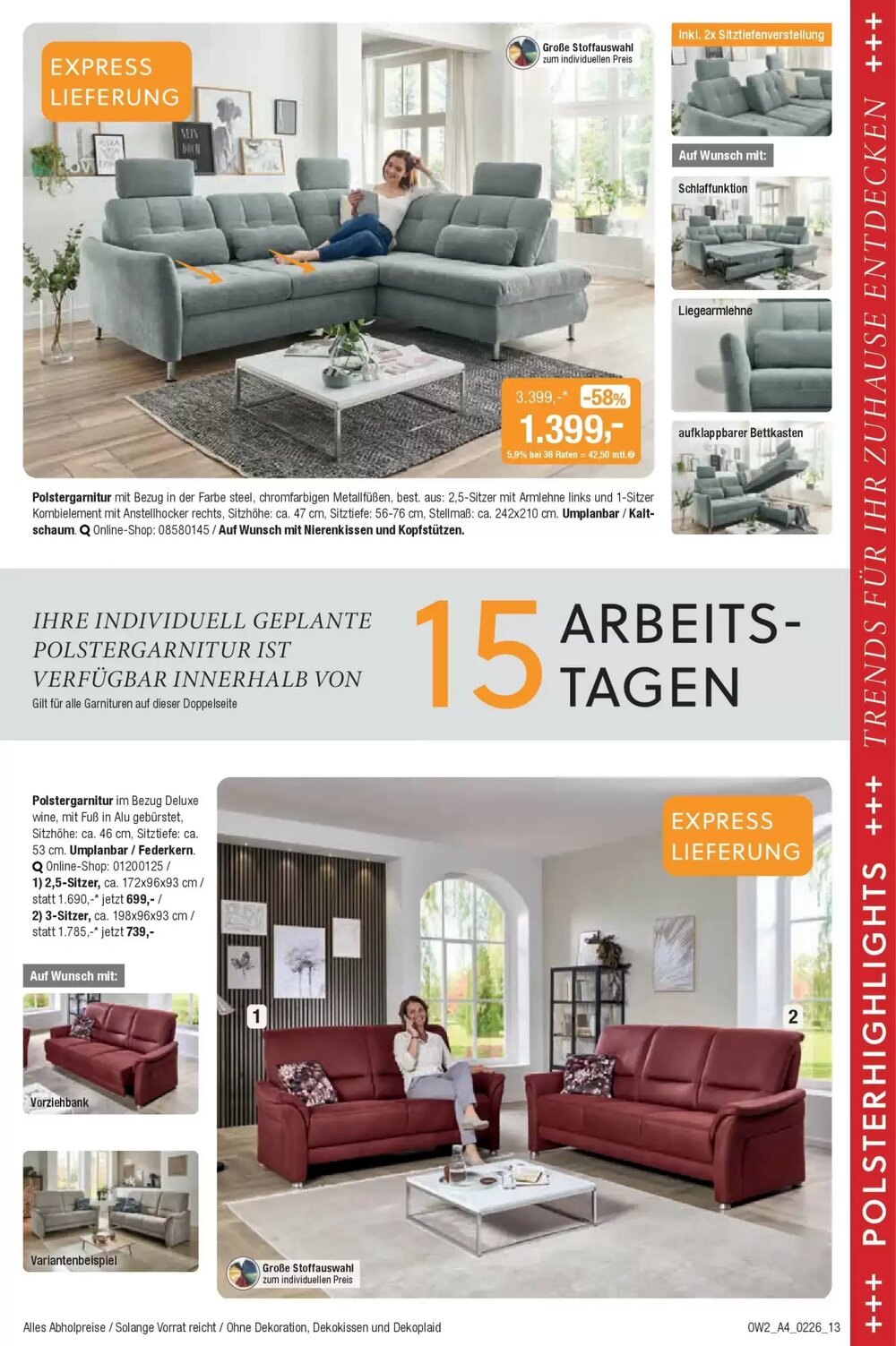 Opti Wohnwelt Prospekt (ab 28.01.2026) zum Blättern - Seite 13