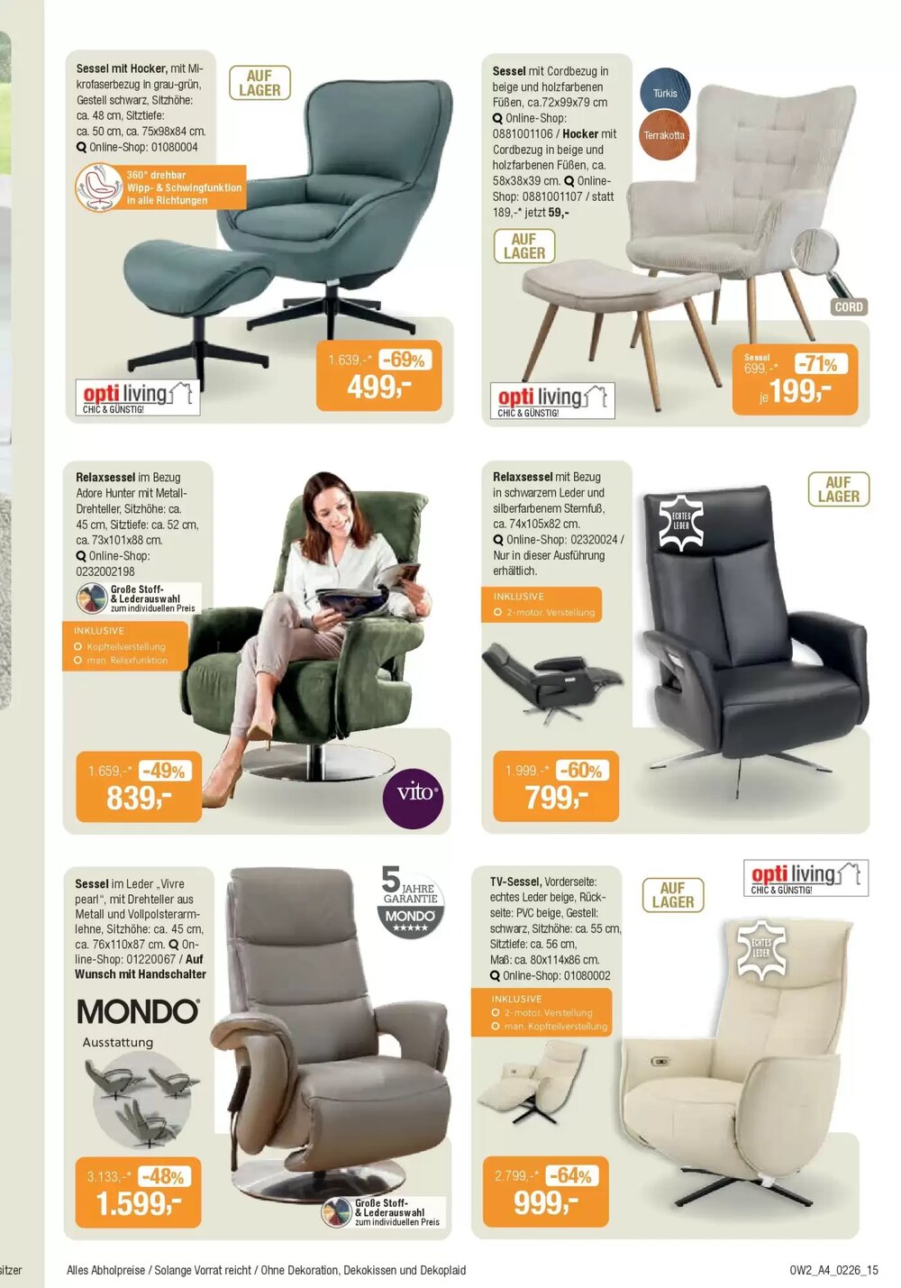 Opti Wohnwelt Prospekt (ab 28.01.2026) zum Blättern - Seite 15