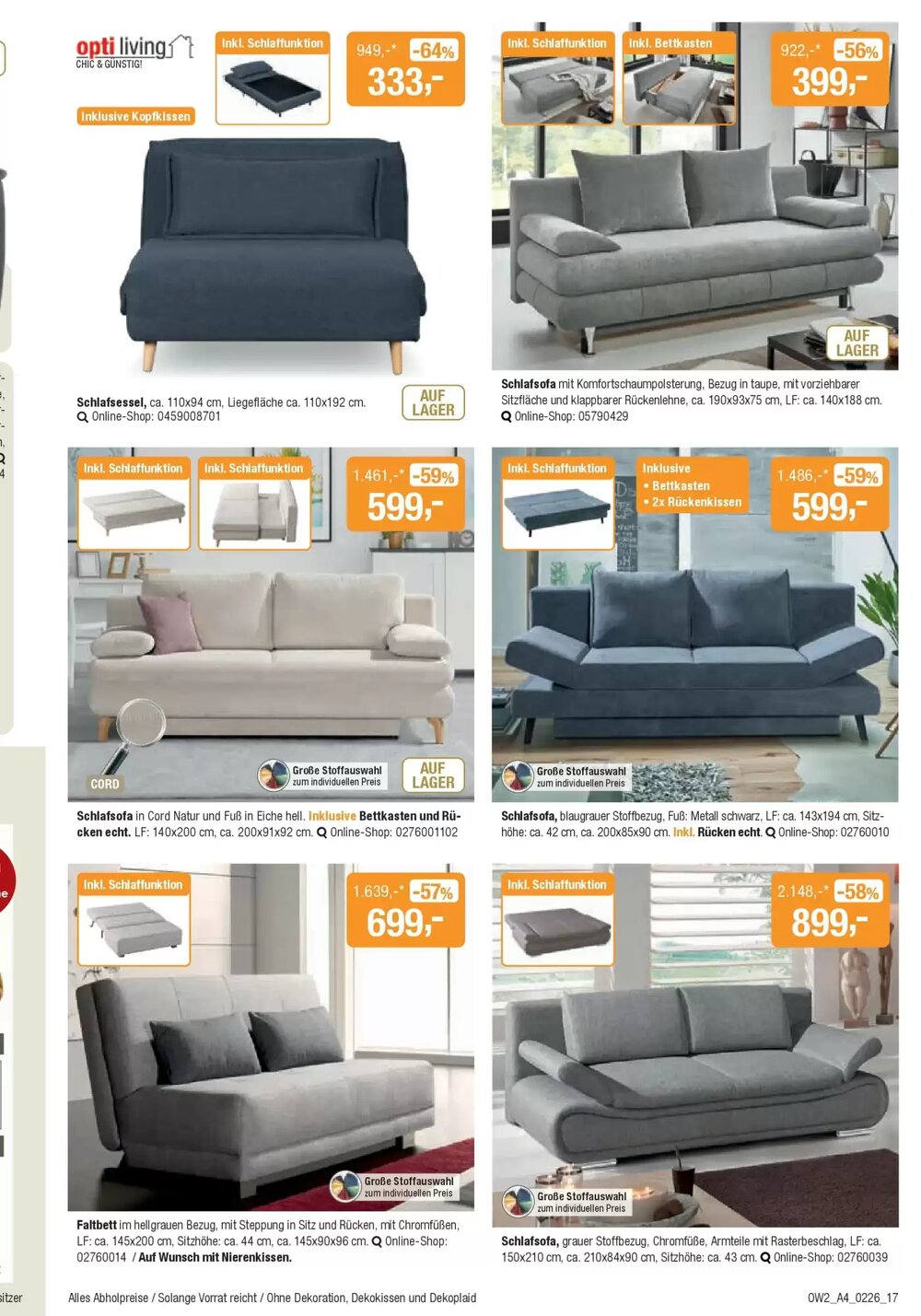 Opti Wohnwelt Prospekt (ab 28.01.2026) zum Blättern - Seite 17