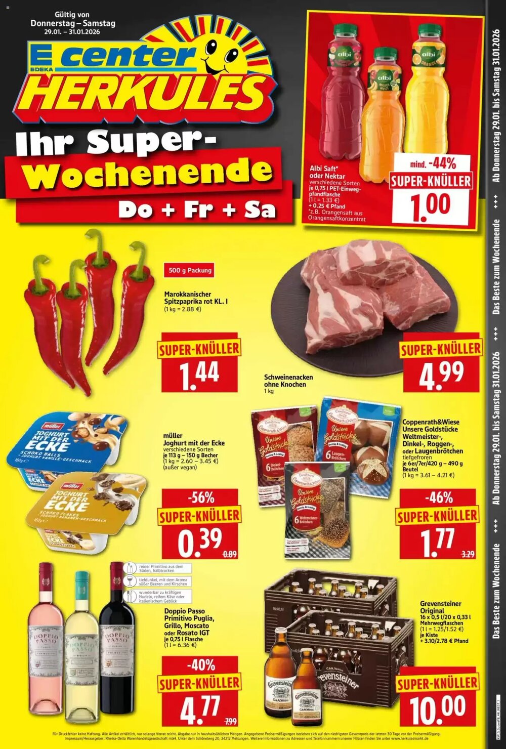 Edeka Herkules Prospekt (ab 29.01.2026) zum Blättern - Seite 1