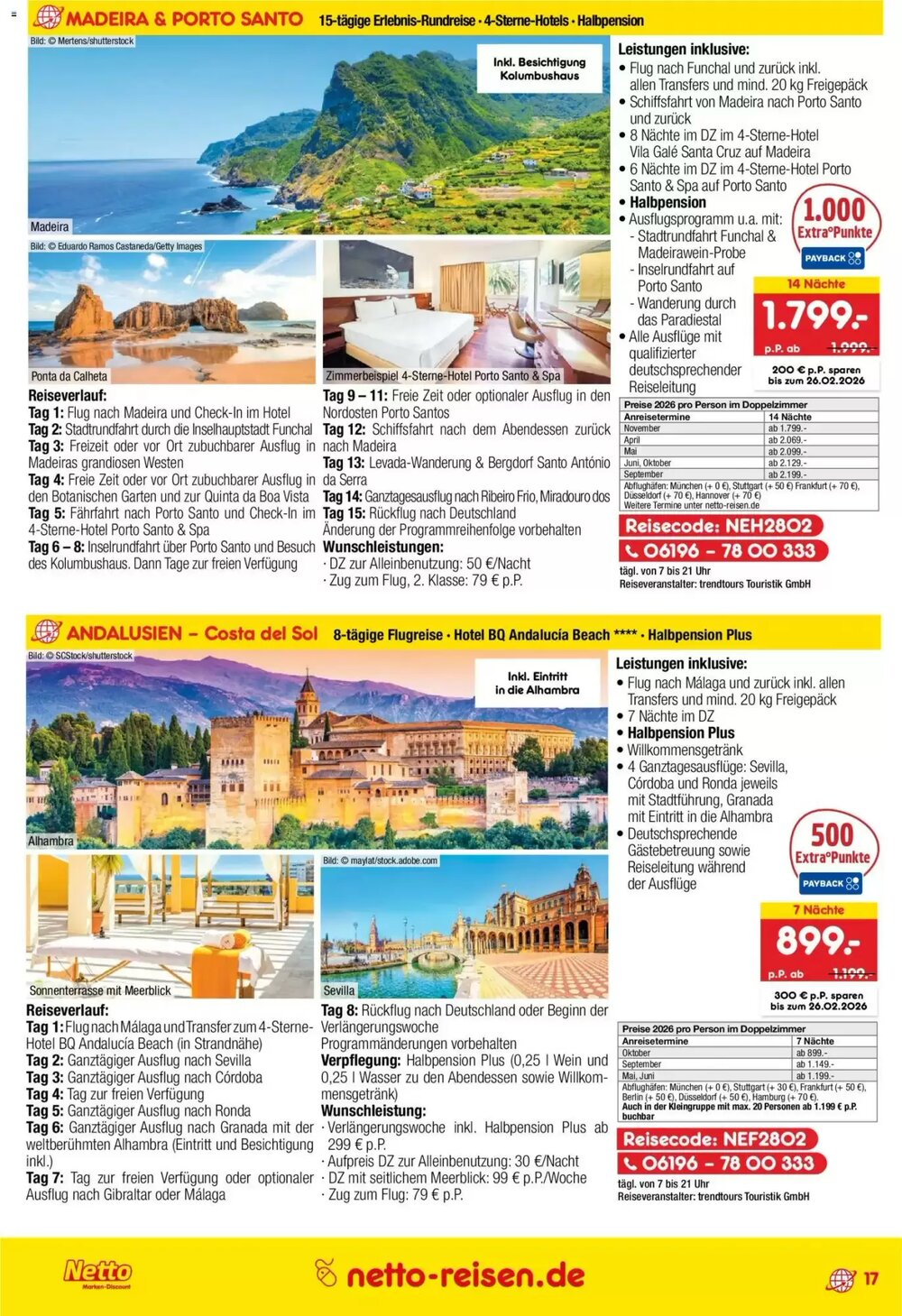 Netto Reisen Prospekt (ab 29.01.2026) zum Blättern - Seite 17