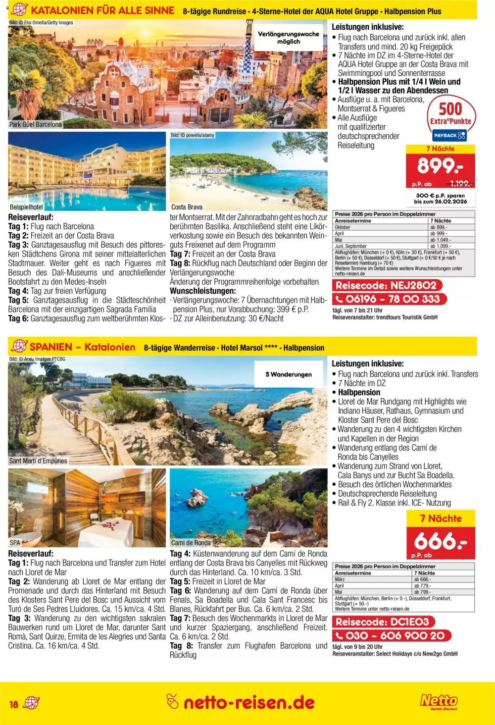 Netto Reisen Prospekt (ab 29.01.2026) zum Blättern - Seite 18
