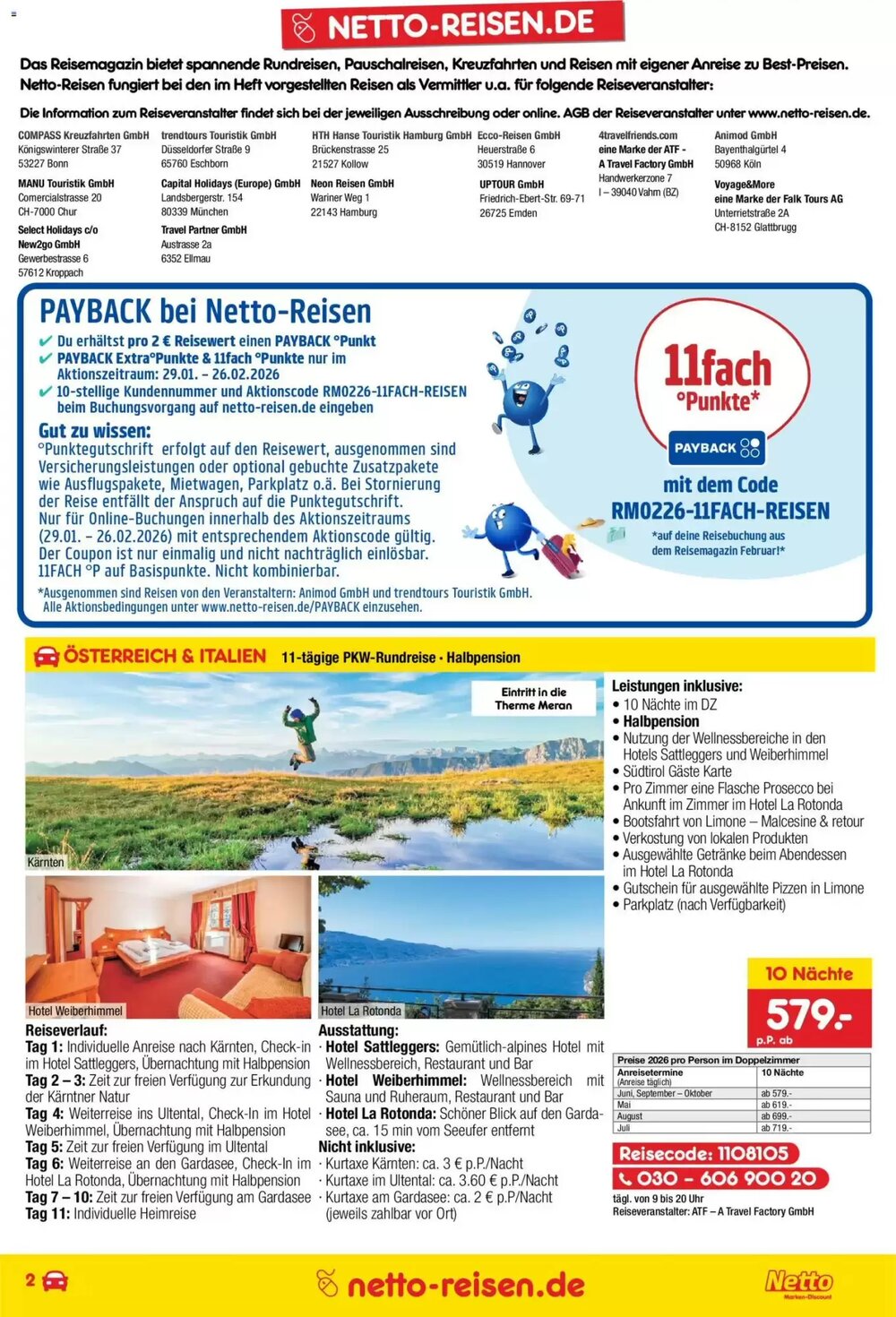 Netto Reisen Prospekt (ab 29.01.2026) zum Blättern - Seite 2