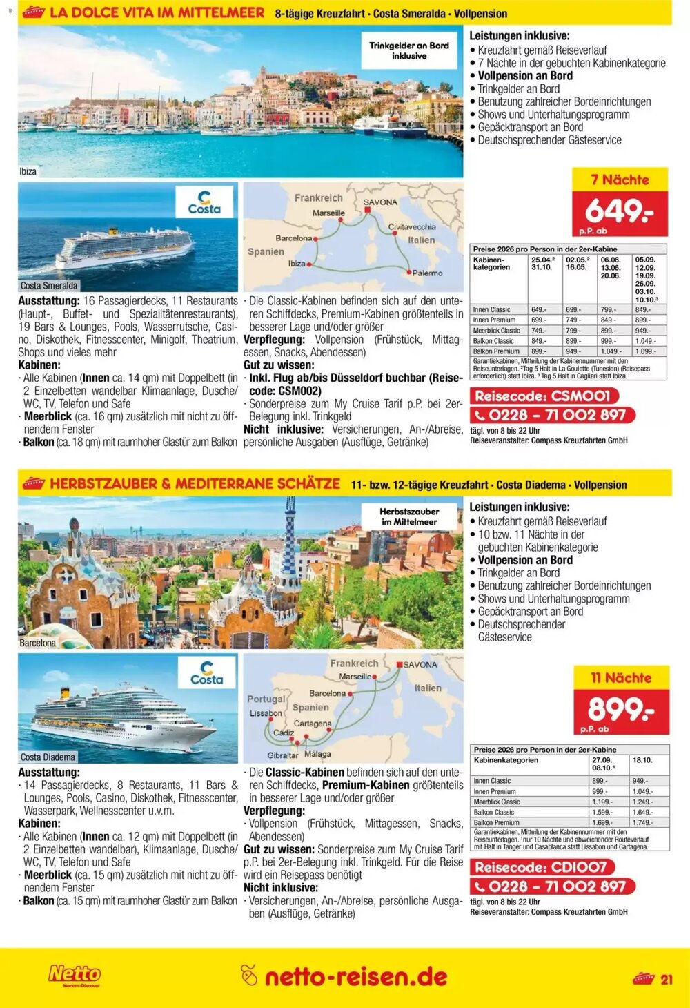Netto Reisen Prospekt (ab 29.01.2026) zum Blättern - Seite 21