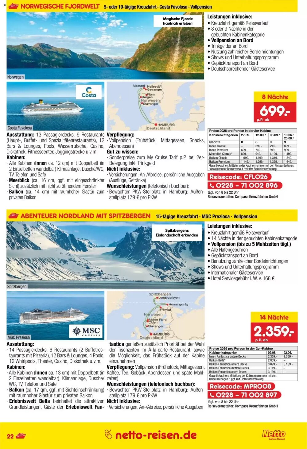 Netto Reisen Prospekt (ab 29.01.2026) zum Blättern - Seite 22