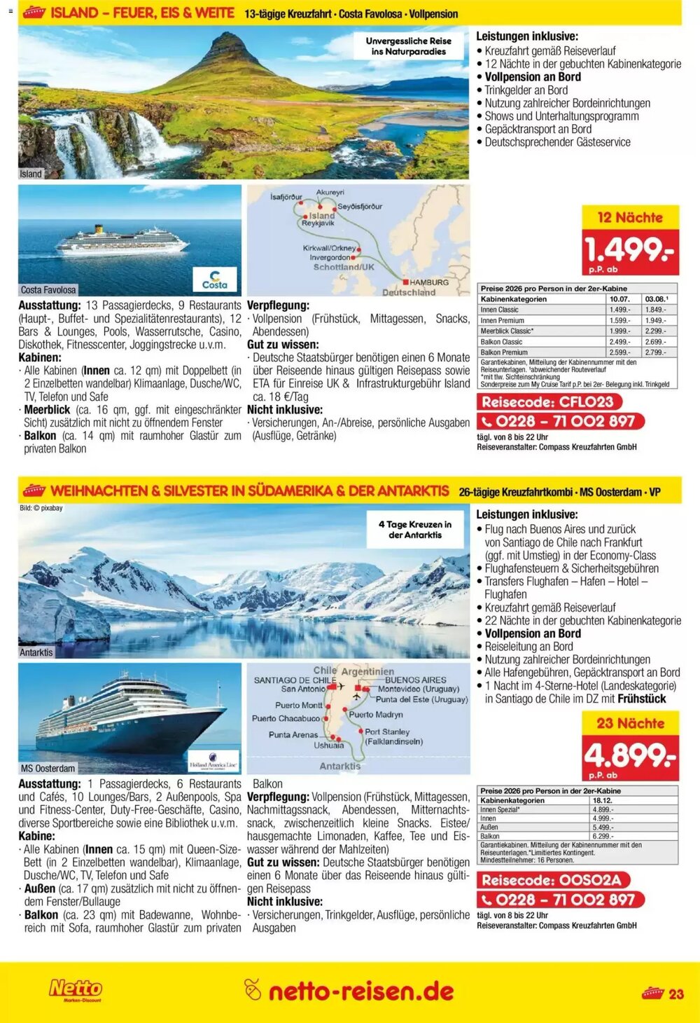 Netto Reisen Prospekt (ab 29.01.2026) zum Blättern - Seite 23