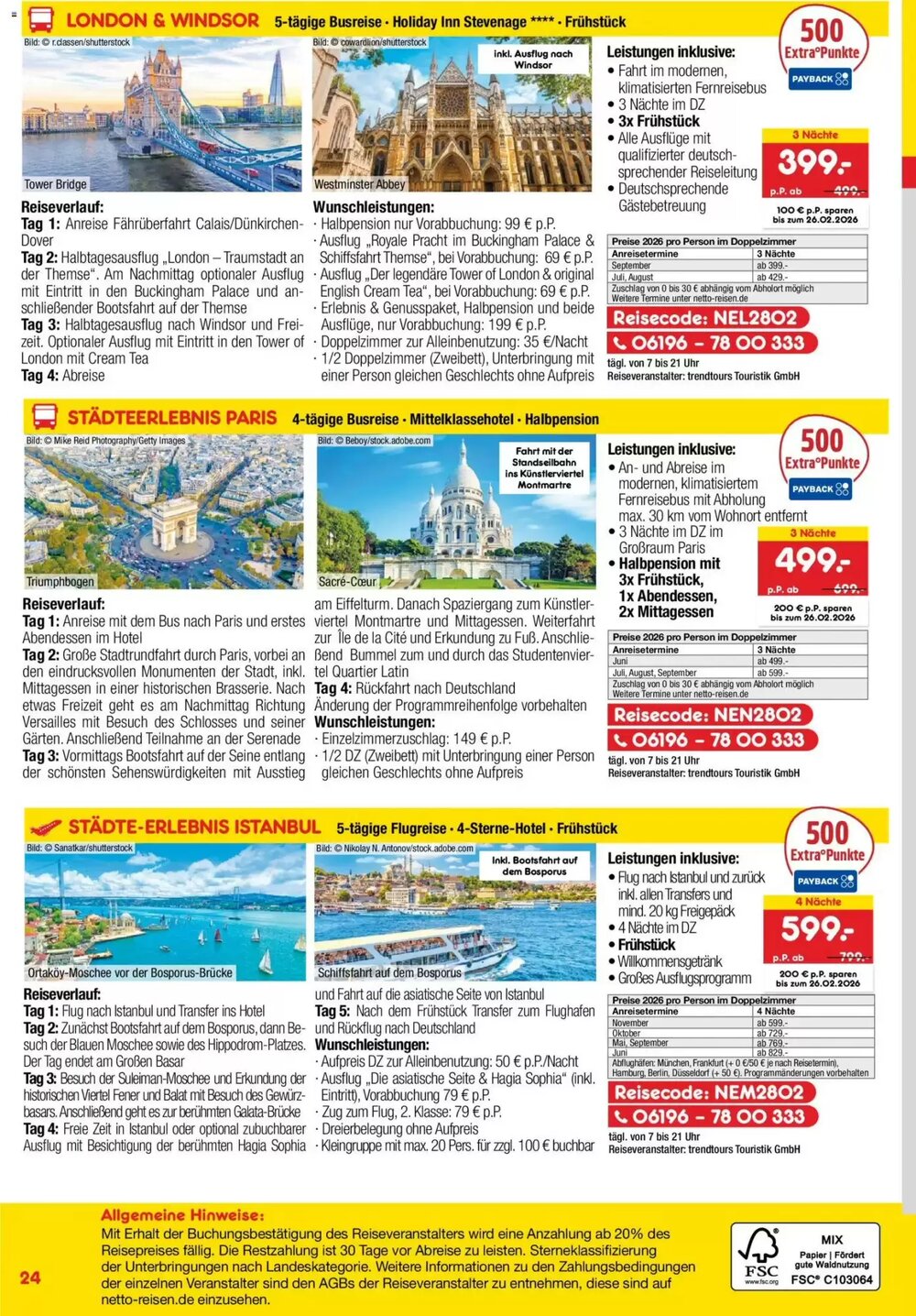 Netto Reisen Prospekt (ab 29.01.2026) zum Blättern - Seite 24