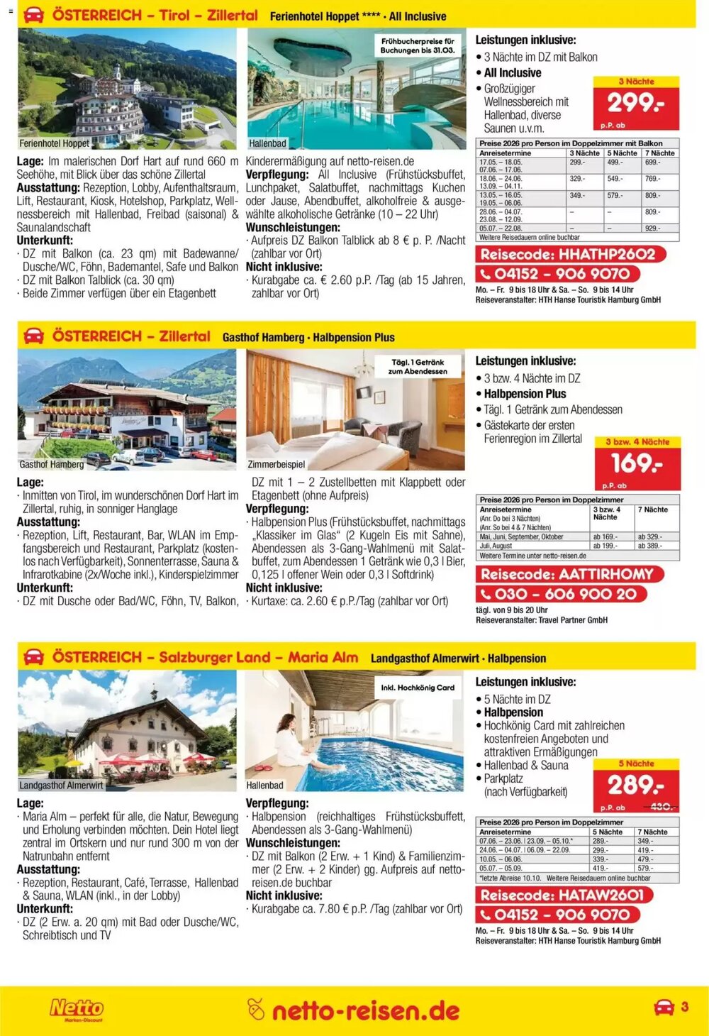 Netto Reisen Prospekt (ab 29.01.2026) zum Blättern - Seite 3