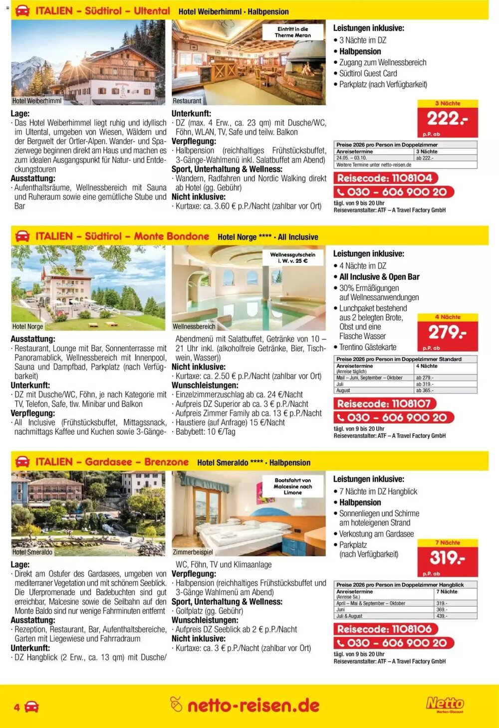 Netto Reisen Prospekt (ab 29.01.2026) zum Blättern - Seite 4