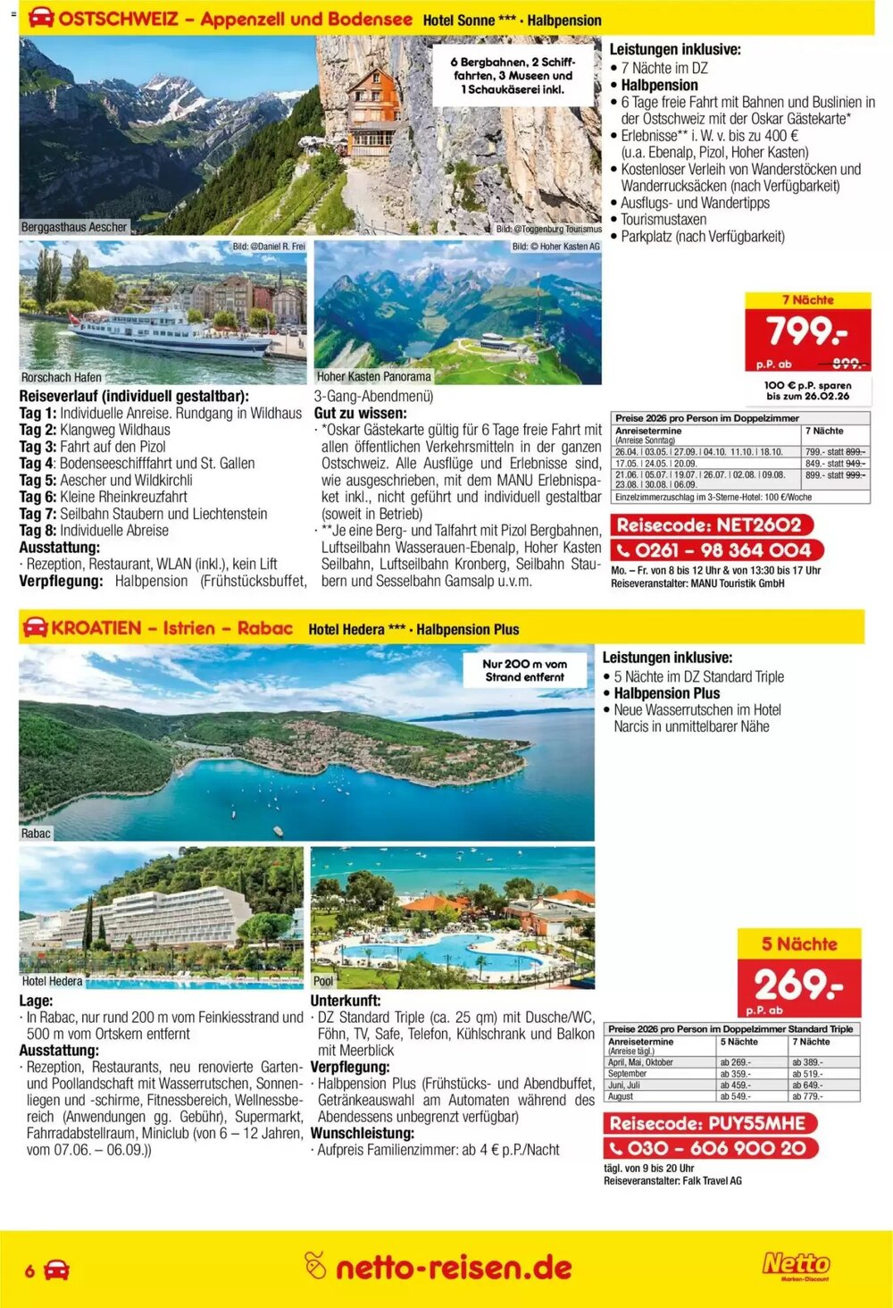 Netto Reisen Prospekt (ab 29.01.2026) zum Blättern - Seite 6
