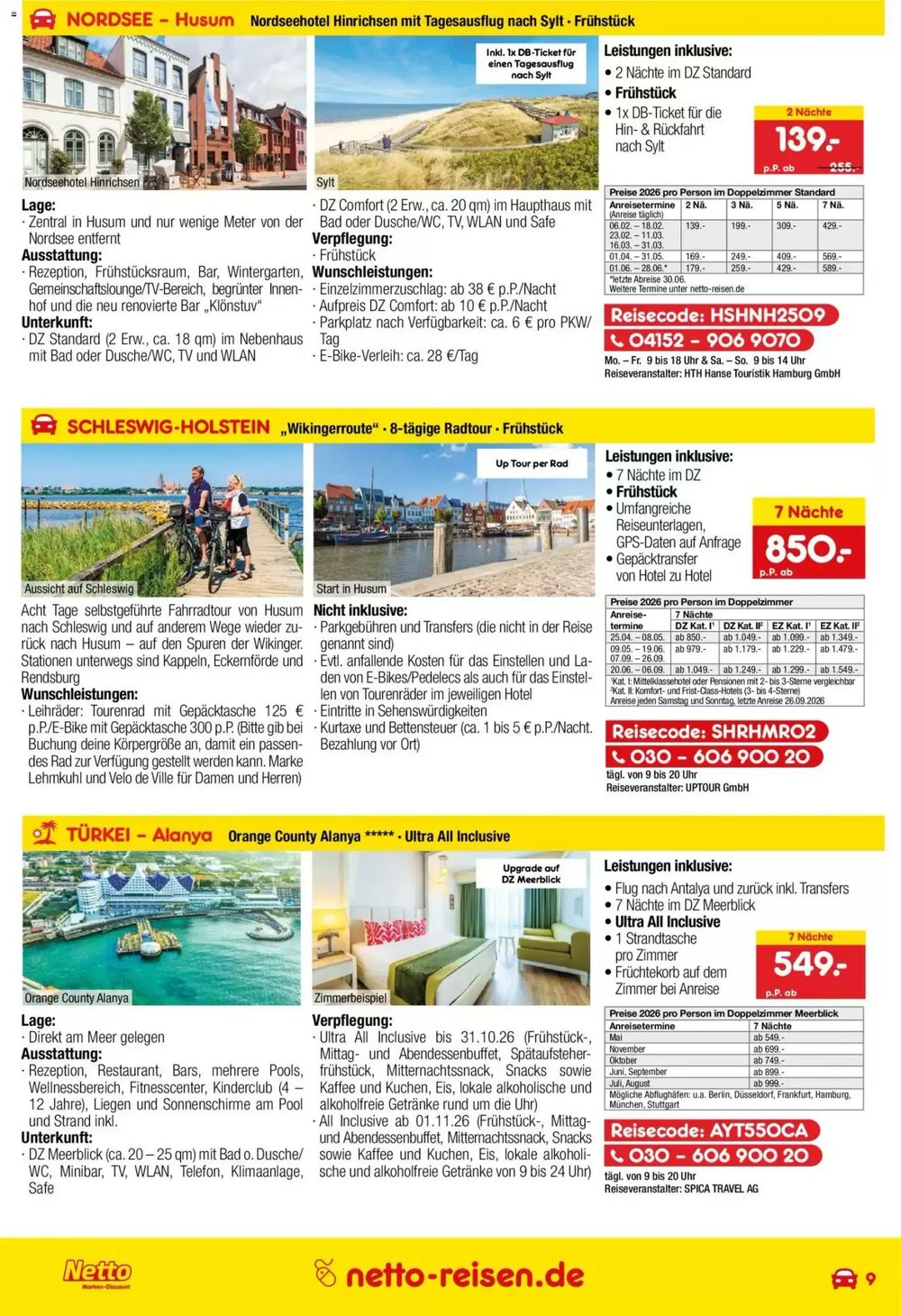 Netto Reisen Prospekt (ab 29.01.2026) zum Blättern - Seite 9