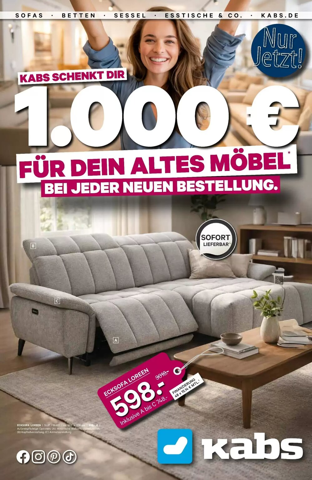 Kabs Polsterwelt Prospekt (ab 30.01.2026) zum Blättern - Seite 1