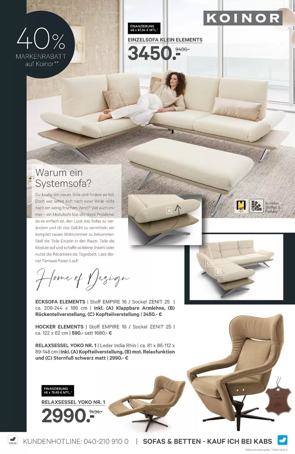 Kabs Polsterwelt Prospekt (ab 30.01.2026) zum Blättern - Seite 14