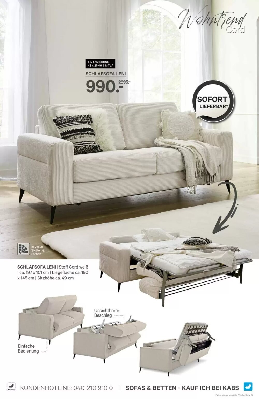 Kabs Polsterwelt Prospekt (ab 30.01.2026) zum Blättern - Seite 34