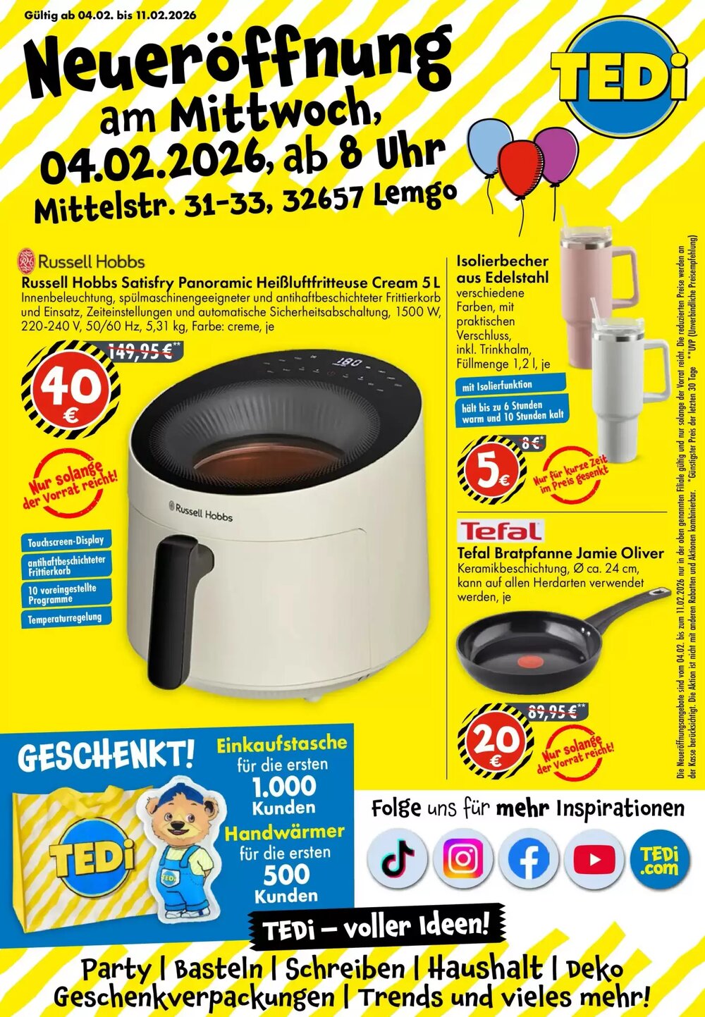 TEDi Prospekt (ab 30.01.2026) zum Blättern - Seite 1