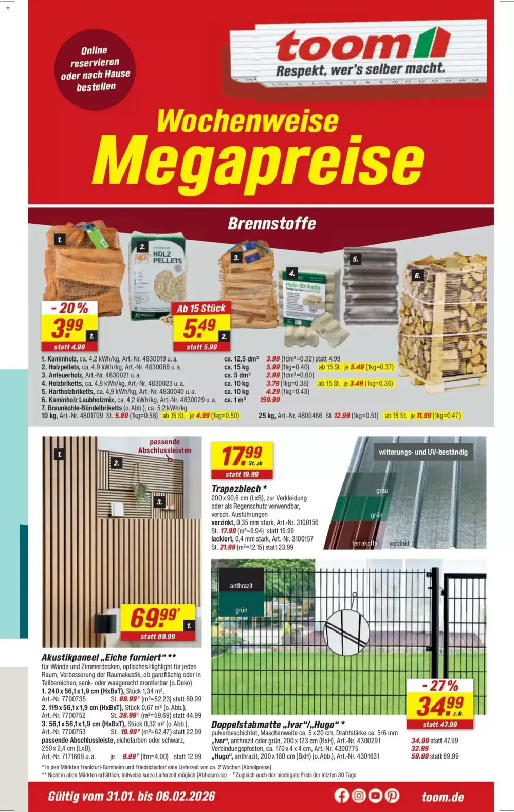 toom Baumarkt Prospekt (ab 31.01.2026) zum Blättern - Seite 1