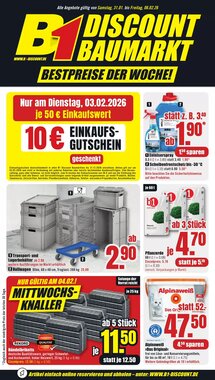 B1 Discount Baumarkt Prospekt (ab 31.01.2026) zum Blättern