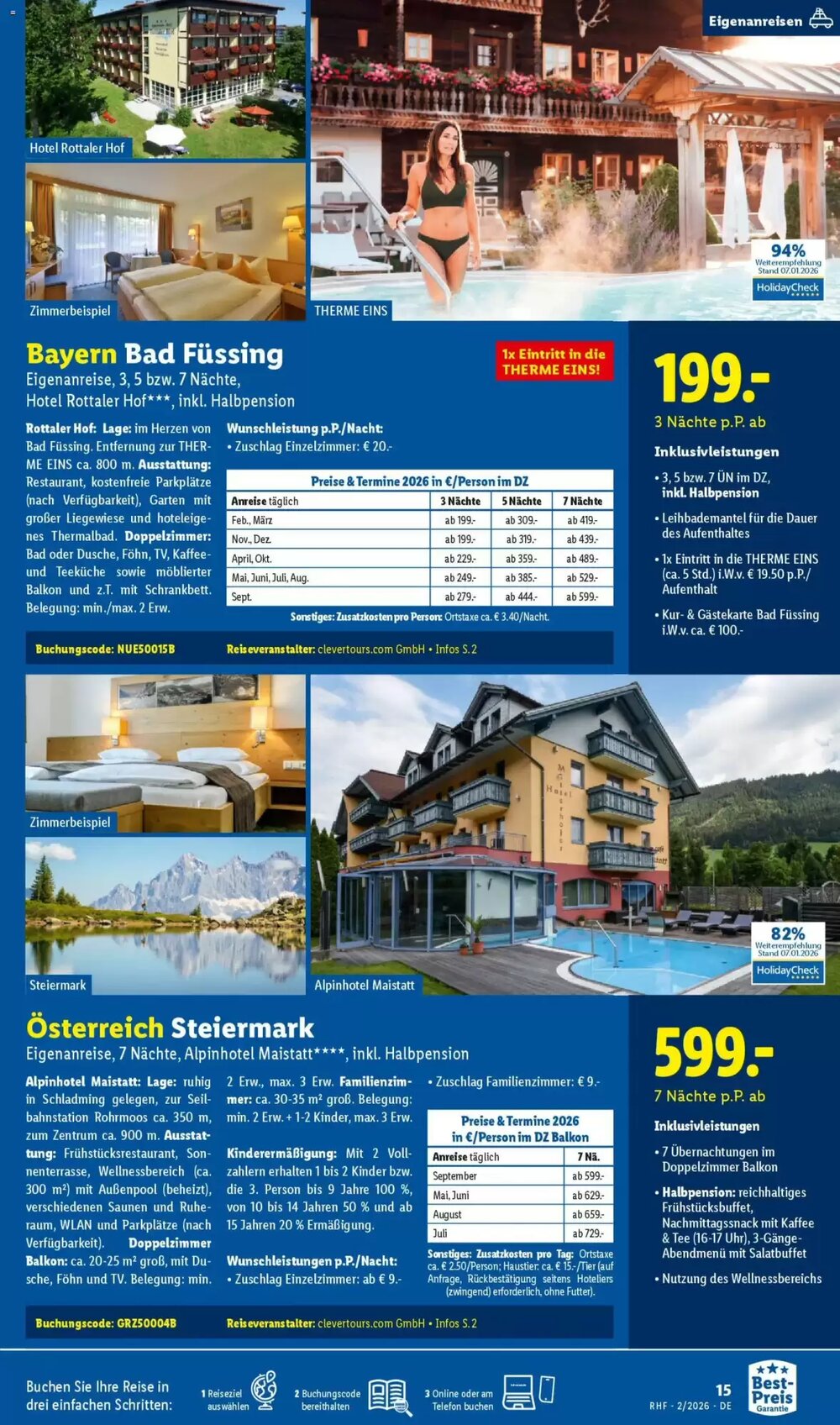 Lidl Reisen Prospekt (ab 31.01.2026) zum Blättern - Seite 15