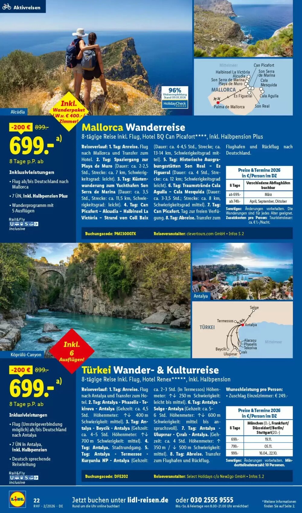 Lidl Reisen Prospekt (ab 31.01.2026) zum Blättern - Seite 22