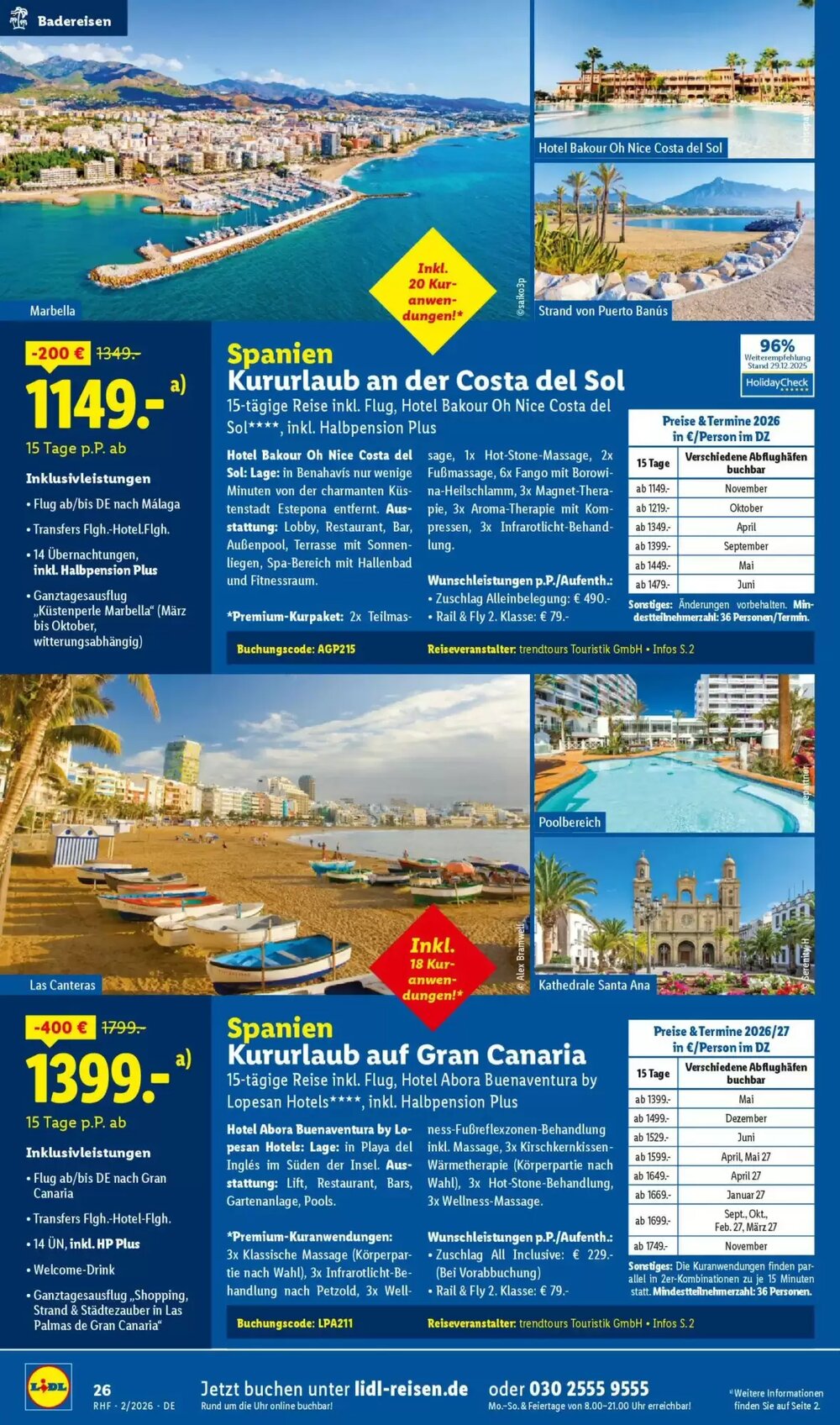 Lidl Reisen Prospekt (ab 31.01.2026) zum Blättern - Seite 26