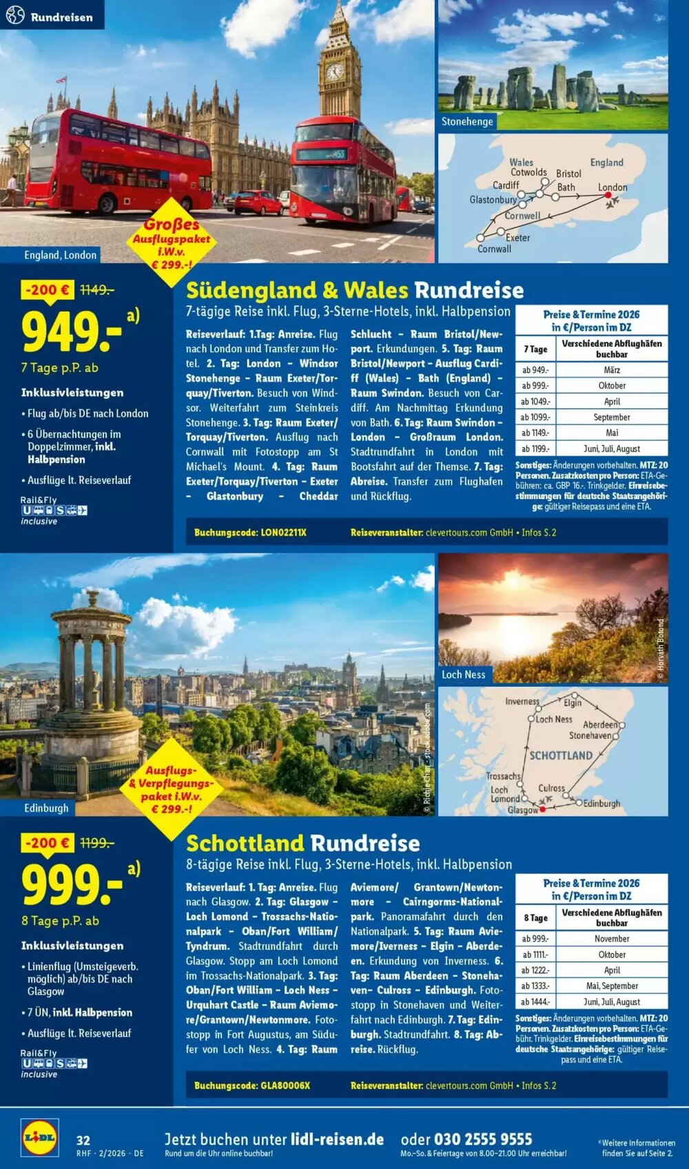 Lidl Reisen Prospekt (ab 31.01.2026) zum Blättern - Seite 32