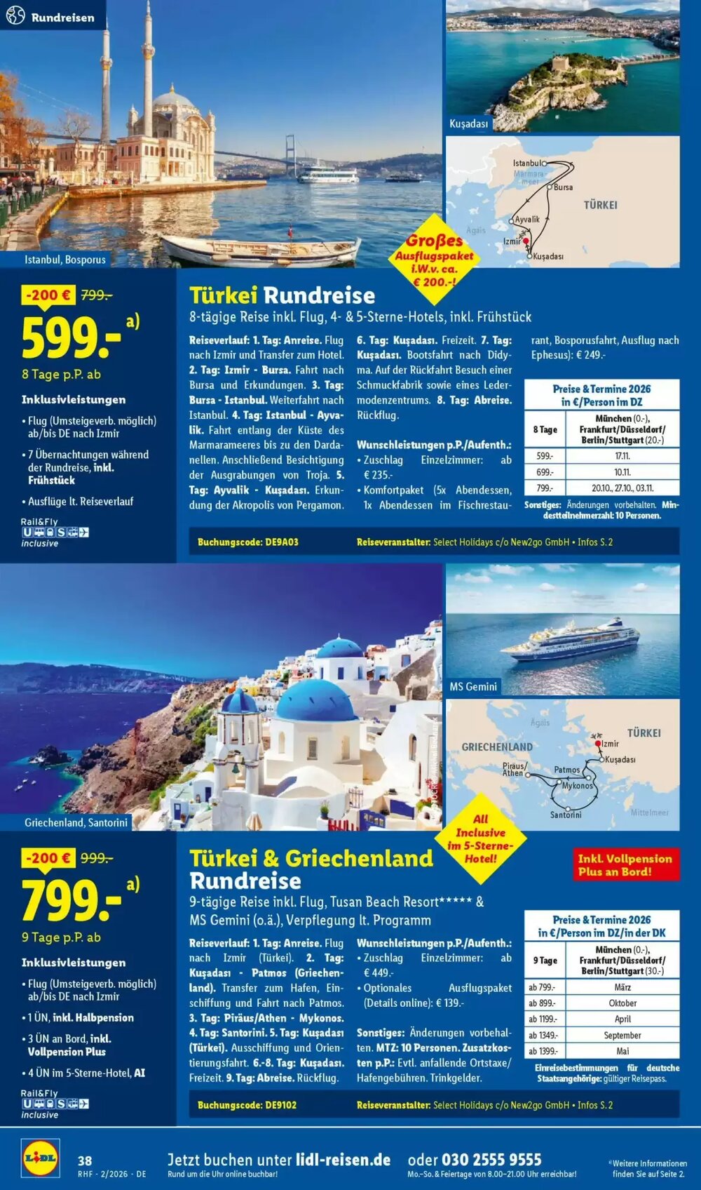 Lidl Reisen Prospekt (ab 31.01.2026) zum Blättern - Seite 38