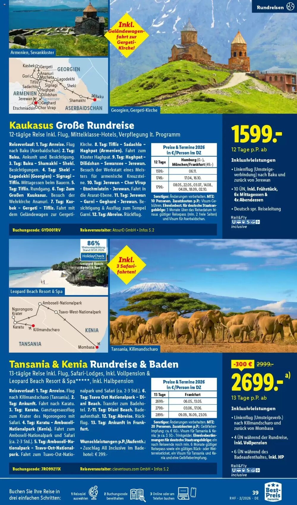 Lidl Reisen Prospekt (ab 31.01.2026) zum Blättern - Seite 39