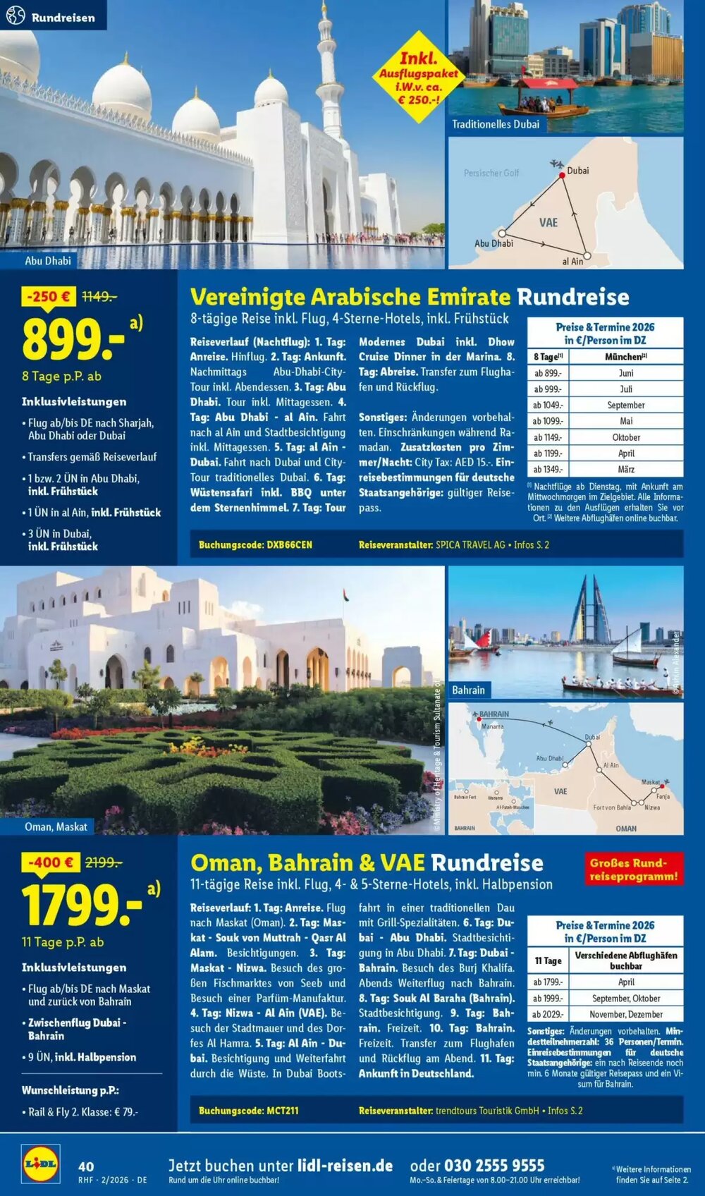 Lidl Reisen Prospekt (ab 31.01.2026) zum Blättern - Seite 40