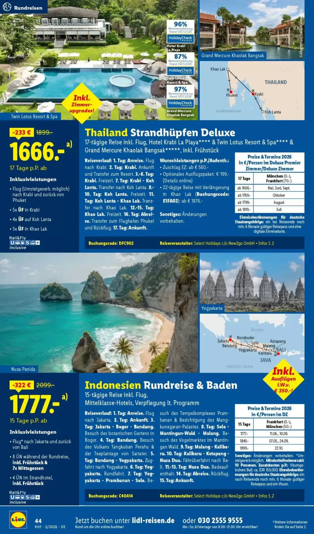 Lidl Reisen Prospekt (ab 31.01.2026) zum Blättern - Seite 44