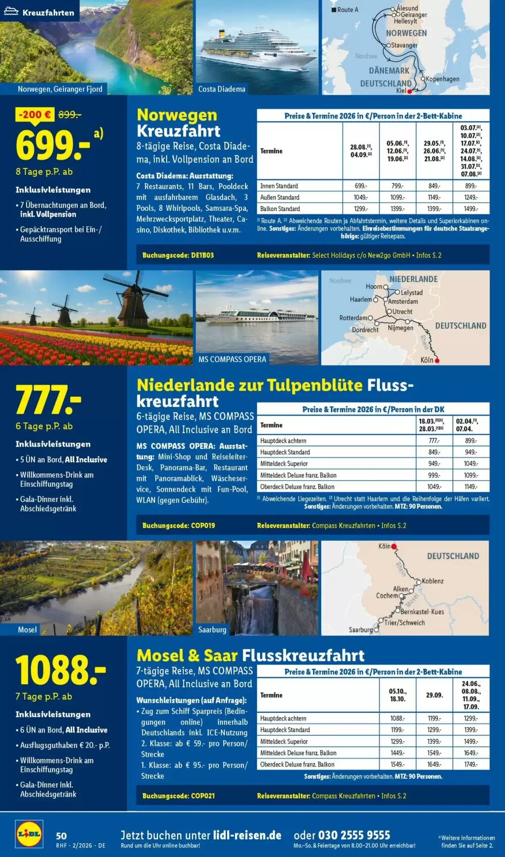 Lidl Reisen Prospekt (ab 31.01.2026) zum Blättern - Seite 50