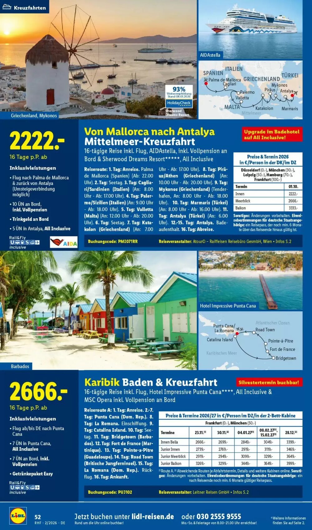 Lidl Reisen Prospekt (ab 31.01.2026) zum Blättern - Seite 52