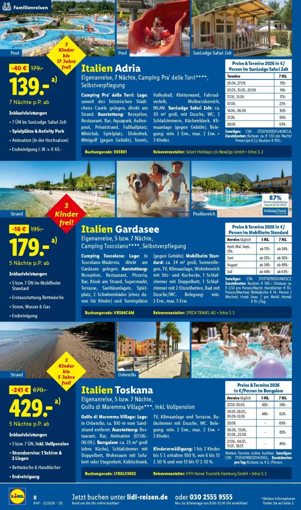 Lidl Reisen Prospekt (ab 31.01.2026) zum Blättern - Seite 8