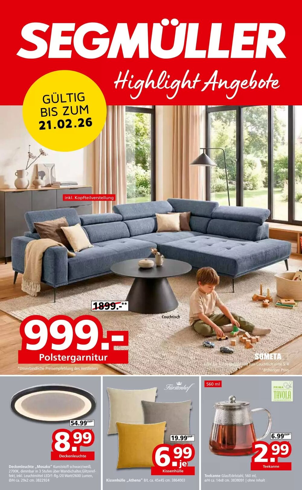 Segmüller Prospekt (ab 31.01.2026) zum Blättern - Seite 1