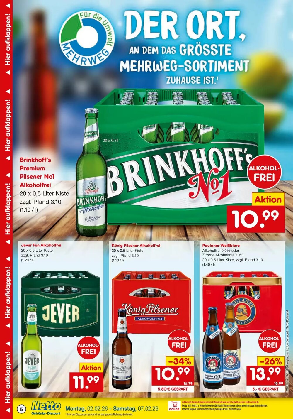 Netto Getränke Discount Prospekt (ab 01.02.2026) zum Blättern - Seite 5