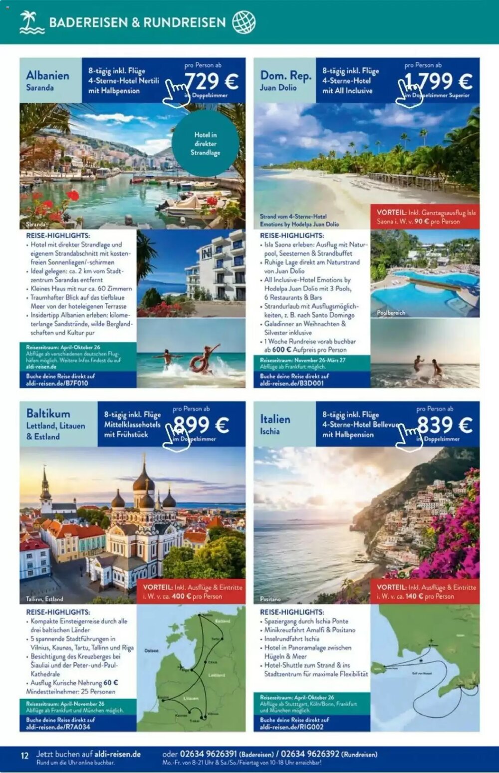 ALDI Nord Reisen Prospekt (ab 01.02.2026) zum Blättern - Seite 12