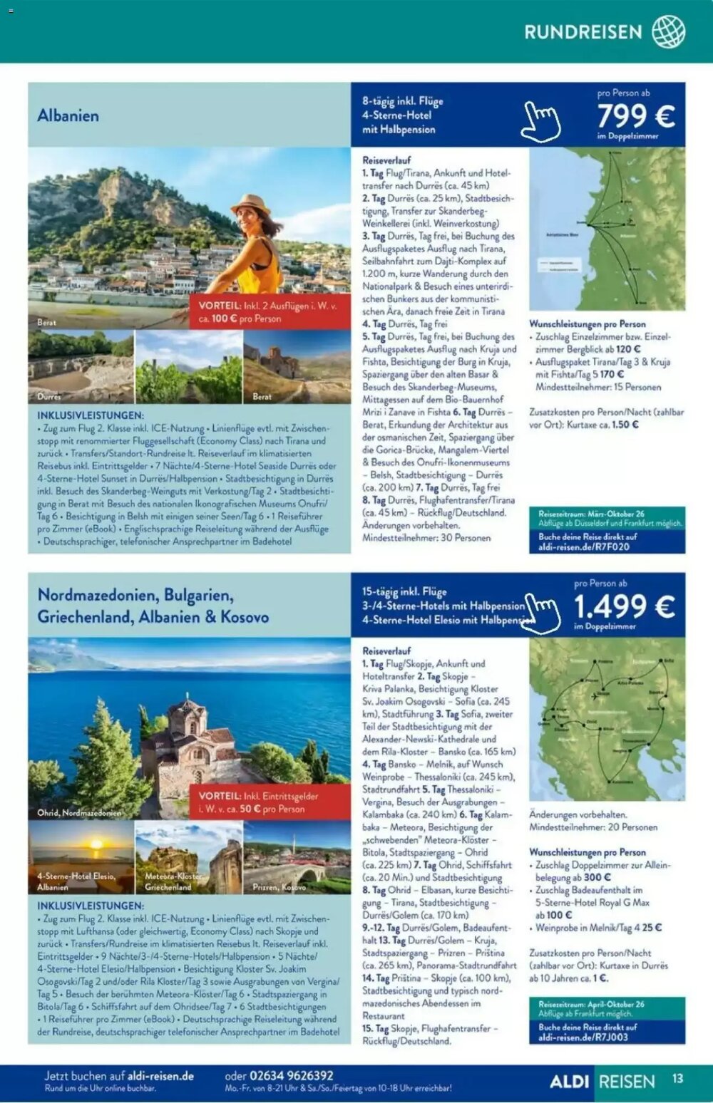 ALDI Nord Reisen Prospekt (ab 01.02.2026) zum Blättern - Seite 13