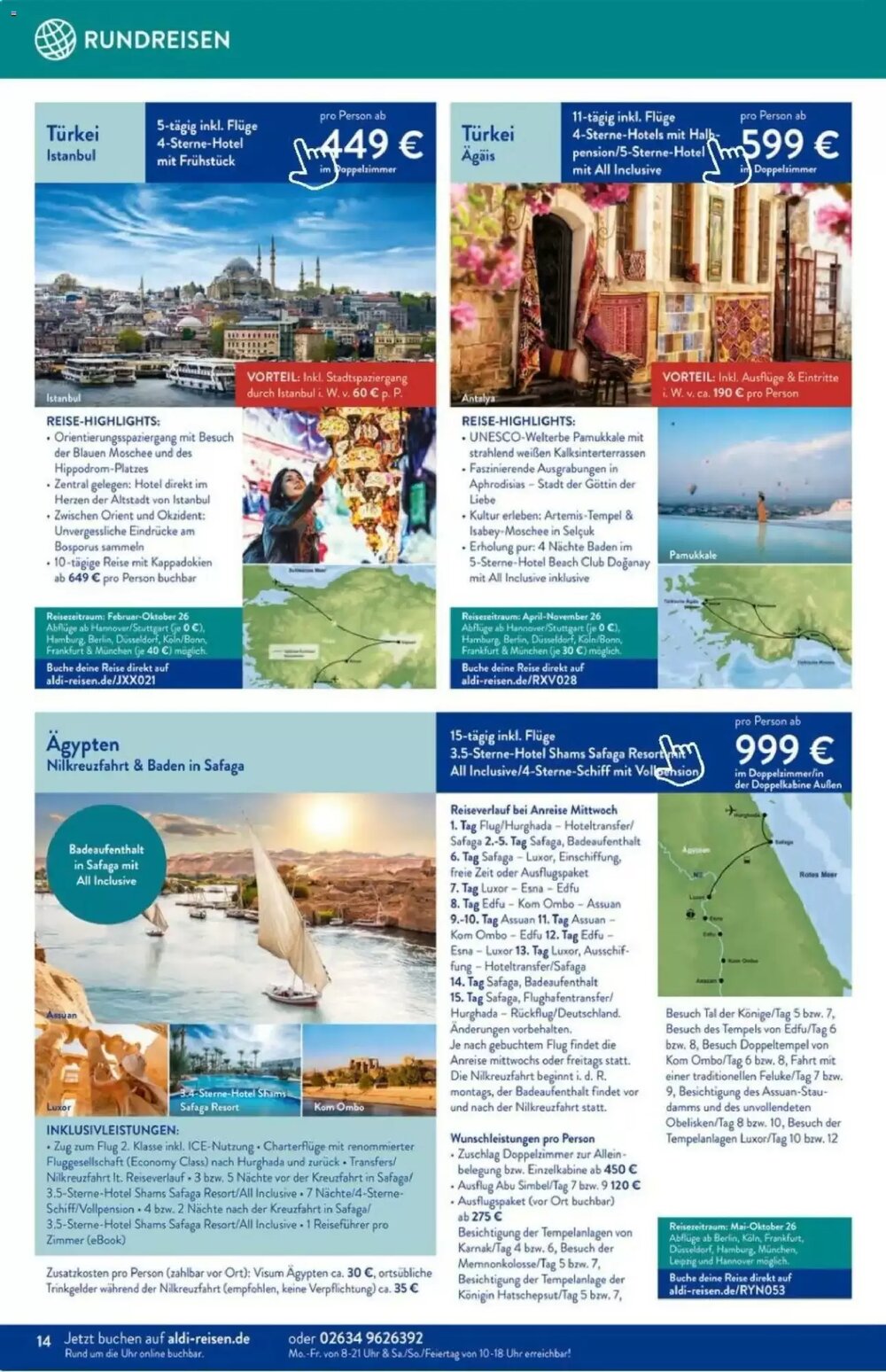 ALDI Nord Reisen Prospekt (ab 01.02.2026) zum Blättern - Seite 14