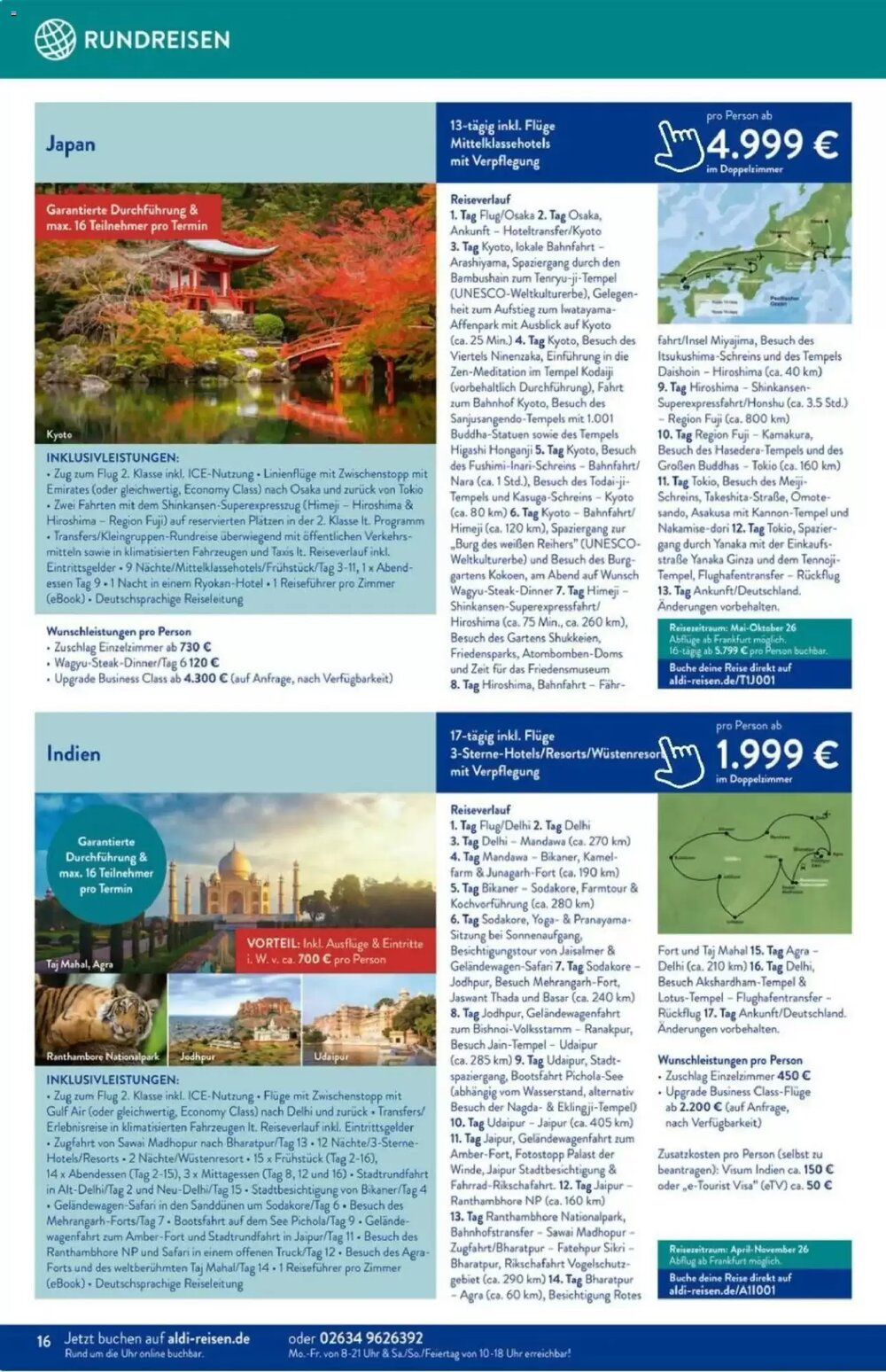 ALDI Nord Reisen Prospekt (ab 01.02.2026) zum Blättern - Seite 16