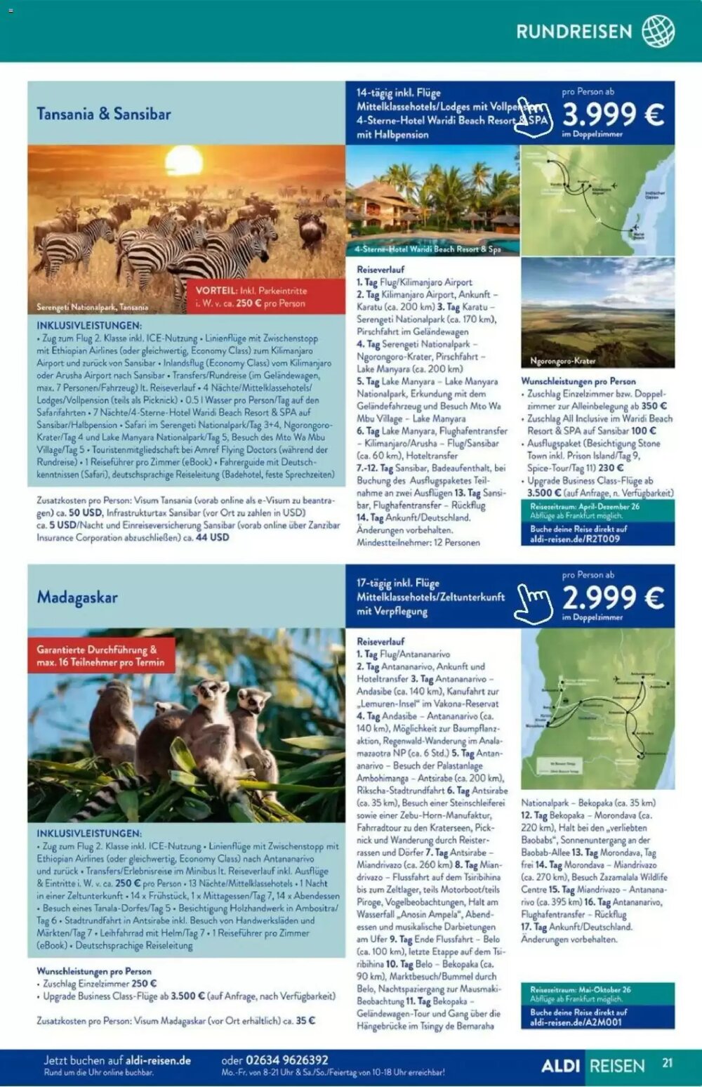 ALDI Nord Reisen Prospekt (ab 01.02.2026) zum Blättern - Seite 21