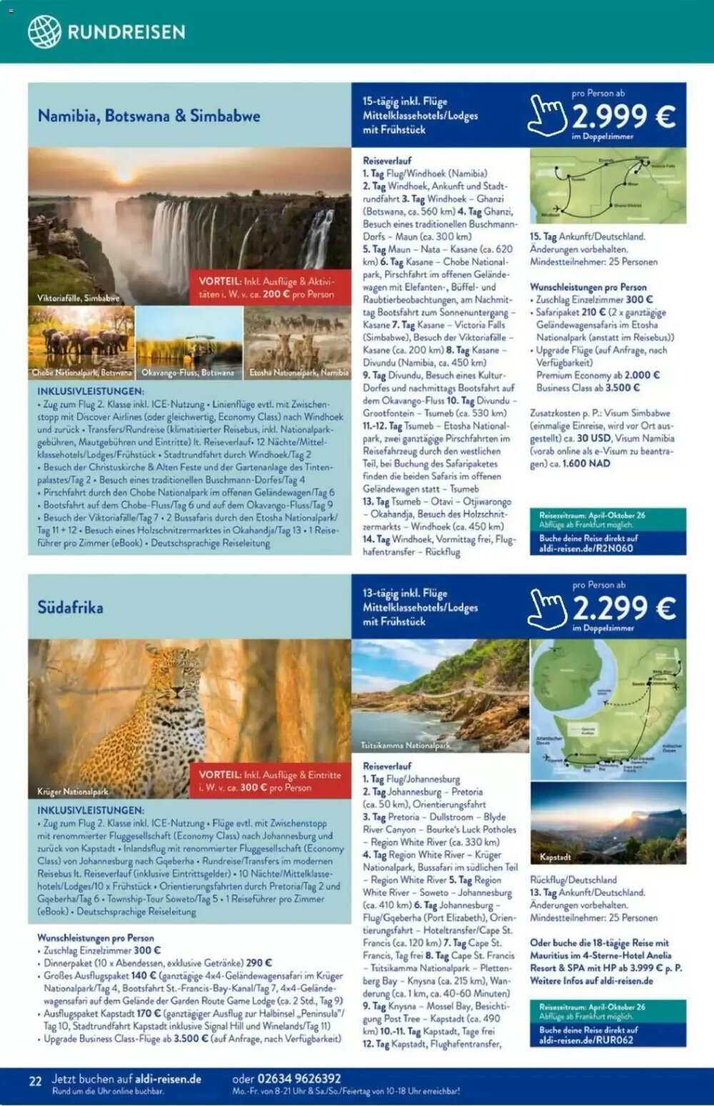 ALDI Nord Reisen Prospekt (ab 01.02.2026) zum Blättern - Seite 22