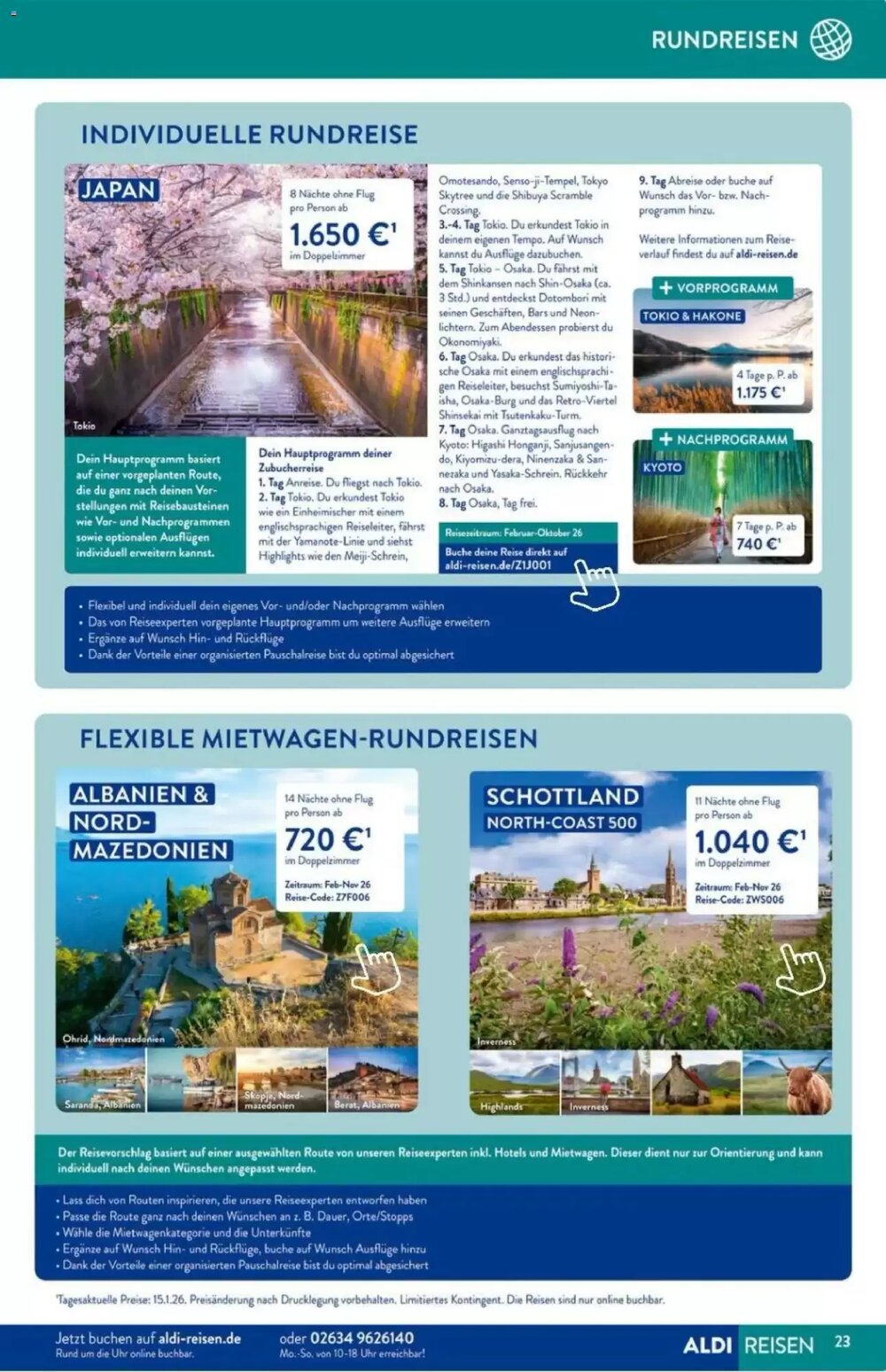 ALDI Nord Reisen Prospekt (ab 01.02.2026) zum Blättern - Seite 23