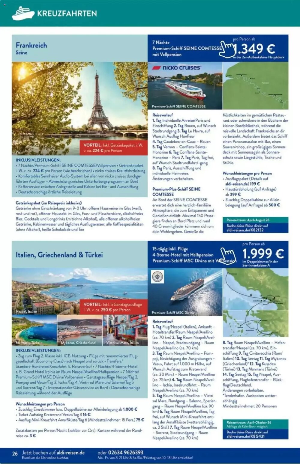 ALDI Nord Reisen Prospekt (ab 01.02.2026) zum Blättern - Seite 26