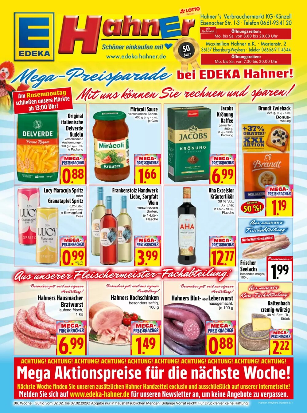 EDEKA Hahner Prospekt (ab 01.02.2026) zum Blättern - Seite 1