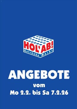 Hol'ab Getränkemarkt Prospekt (ab 02.02.2026) zum Blättern
