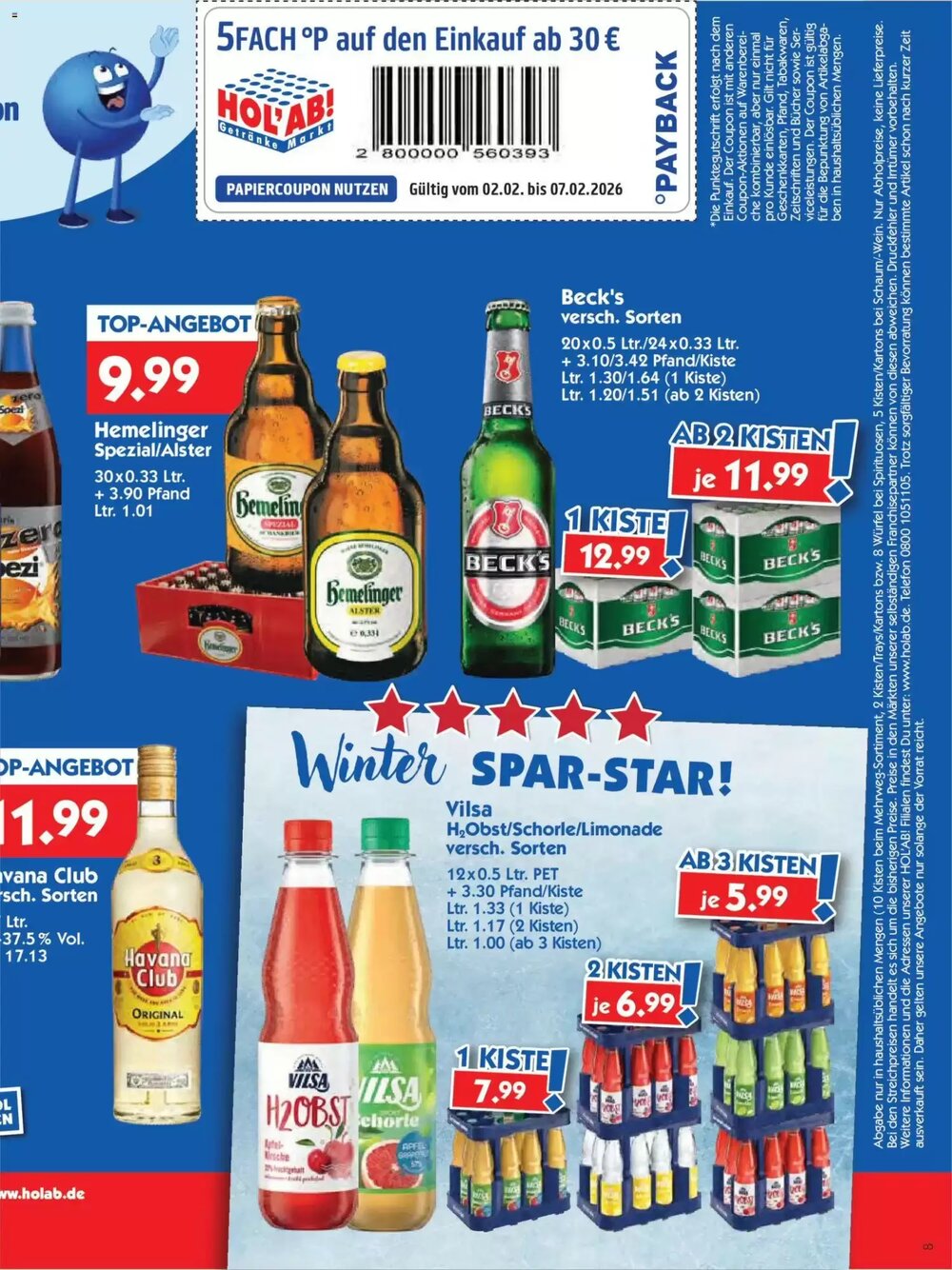 Hol'ab Getränkemarkt Prospekt (ab 02.02.2026) zum Blättern - Seite 3