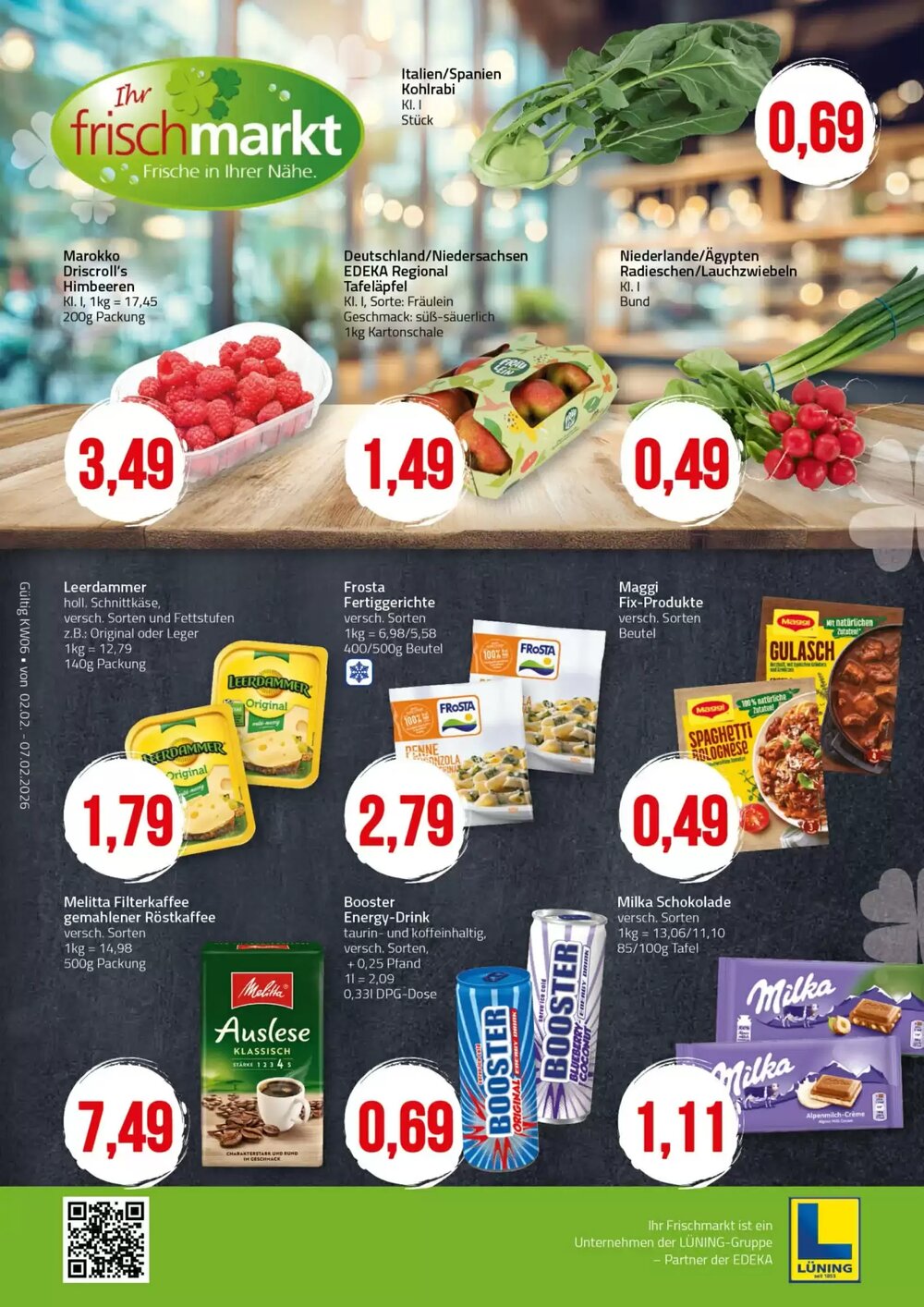 Ihr Frischmarkt Prospekt (ab 02.02.2026) zum Blättern - Seite 1