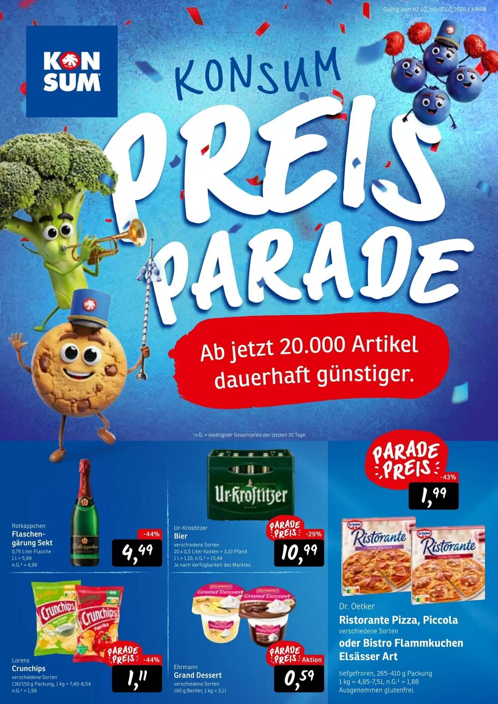 KONSUM Prospekt (ab 02.02.2026) zum Blättern - Seite 1